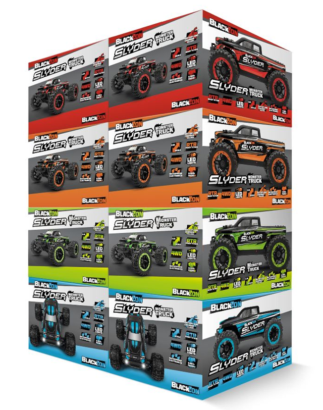 Nowe opcje kolorystyczne modelu samochodu Blackzon Slyder, pomarańczowy i czerwony…