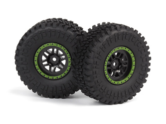 Assembled Wheel & Tyre (Green/2pcs) #150736