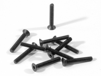 Flat Head Screw M3X20Mm (Hex Socket/10Pcs) #Z087