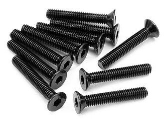 FLAT HEAD SCREW M3x18mm (HEX SOCKET/10pcs) #Z086