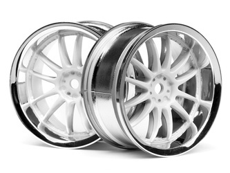 WORK XSA 02C WHEEL 26mm CHROME/WHITE (3mm OFFSET)