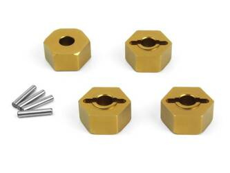 Aluminum 14mm Hex Hub Set (Gold/4pcs) #150471