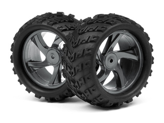 1/18 MONSTER TRUCK WHEEL & TYRE ASSEMBLY (ION MT) #MV28055