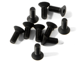 Flat Head Screw M3X8Mm (Hex Socket/10Pcs) #Z082