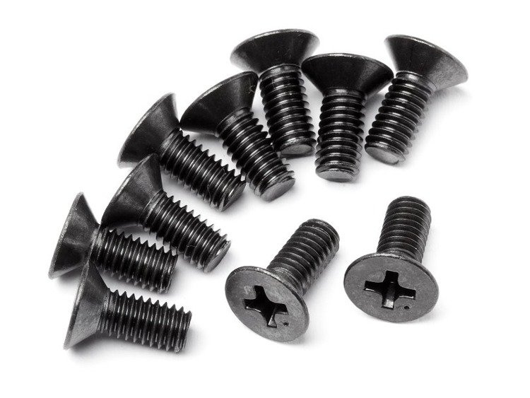 FLAT HEAD SCREW M4x10mm (10pcs) | General Accessories \ Screws ...