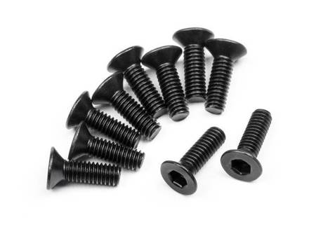 Flat Head Screw M2.5X8Mm (Hex Socket/10Pcs) #113719