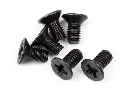 Flat Head Screw M3 x 6mm 6Pcs #MV28037