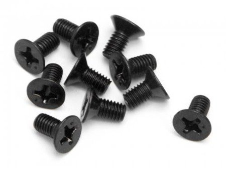 Flat Head Screw M3X6Mm (10Pcs) #Z525