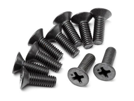 Flat Head Screw M4X12Mm (6Pcs) #Z623