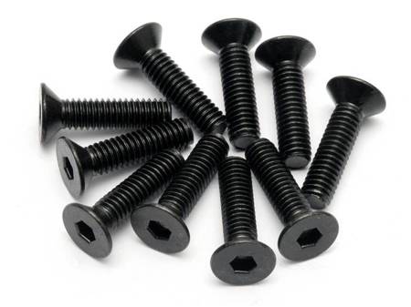 Flat Head Screw M4X15Mm (Hex Socket/10Pcs) #94531