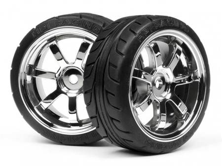 MOUNTED T-GRIP TIRE 26mm RAYS 57S-PRO WHEEL CHROME