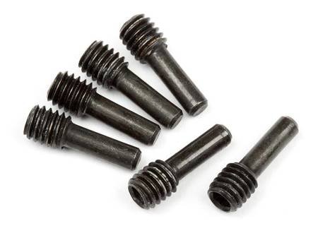 Screw Shaft M4X2.5X12Mm (Black/6Pcs) #86094