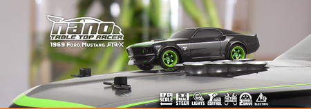 Samochód zdalnie sterowany RC #160980 nano-TTR 1969 Ford Mustang RTR-X Model Auto RC