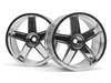 LP35 WHEEL MF TYPE CHROME (9mm OFFSET/2pcs) #33478