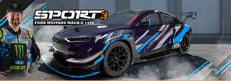 Samochód zdalnie sterowany RC #160530 Sport 3 Ford Mustang Mach-E 1400 Blue Model Auto RC