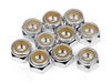 ALUMINUM LOCK NUT M4 (SILVER/10pcs) #Z866