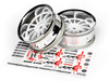 WORK XSA 02C WHEEL 26mm CHROME/WHITE (6mm OFFSET)