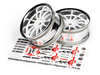 WORK XSA 02C WHEEL 26mm CHROME/WHITE (3mm OFFSET)