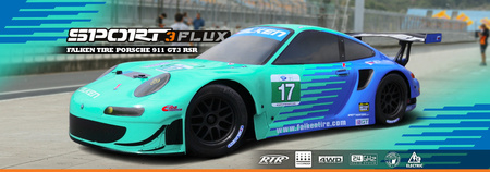 Samochód zdalnie sterowany RC #160781 Sport 3 Porsche 911 GT3 RSR Falken - Flux Model Auto RC