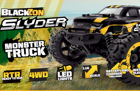 Samochód zdalnie sterowany RC #540116 Slyder MT 1/16 4WD Electric Monster Truck - Yellow Model Auto RC