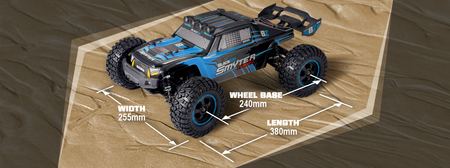 Samochód zdalnie sterowany RC #540231 Smyter DT Turbo 1/12 4WD 3S Brushless - Green Model Auto RC