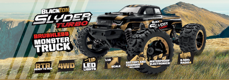 Samochód zdalnie sterowany RC #540212 Slyder MT Turbo 1/16 4WD 2S Brushless - Gold Model Auto RC