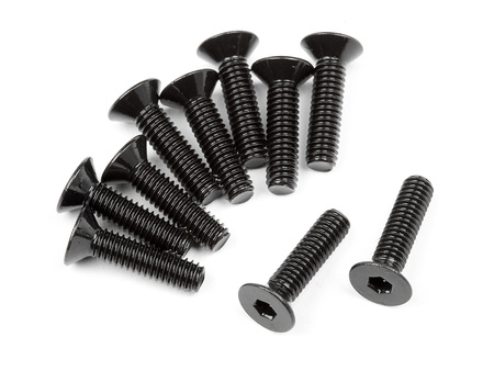 FLAT HEAD SCREW M2.5x10mm (HEX SOCKET/10pcs) #107375