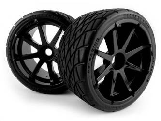 Mounted Phaltline Tire on 3256 Blast Black Wheel #160508