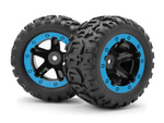 #540108 Slyder MT Wheels/Tires Assembled (Black/Blue)