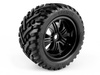 Mounted Goliath Tire on 3251 Tremor Black Wheel #160507