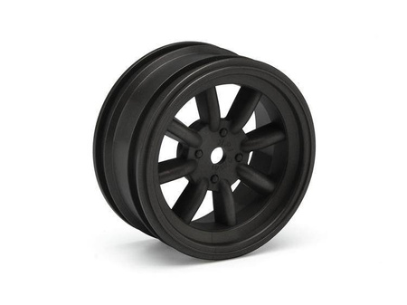 MX60 8 SPOKE WHEEL BLACK (0mm OFFSET/2pcs)