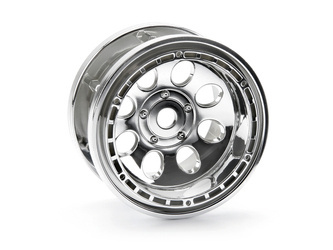 ROCK 8 BEAD LOCK WHEEL CHROME (2.2in/55x36mm/2pcs) #3213