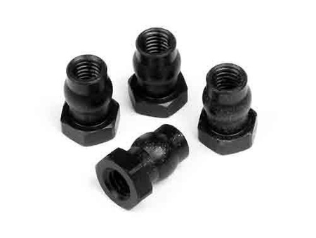 SHOCK CAP BALL 4.8x8mm (Black/Hard Anodized/4pcs)