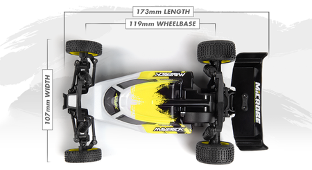 Samochód zdalnie sterowany RC #150850 Maverick Microbe 1/24th Buggy – Yellow Model RC Auto