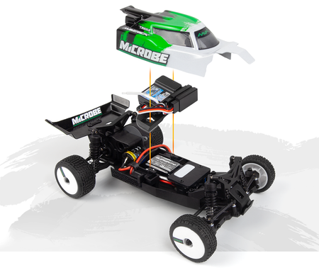 Samochód zdalnie sterowany RC #150803 Maverick Microbe 1/24th Buggy – Green Model RC Auto