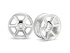 GT WHEEL SILVER (6mm OFFSET/2pcs) #33471