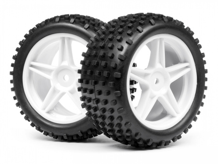 #MV22115 1:10 BUGGY WHITE REAR WHEEL & TYRE ASSEMBLY