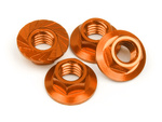 #87267 Serrated Flange Nut M4 (Orange/4Pcs)