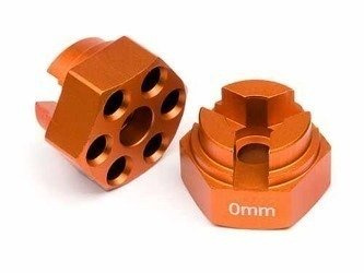 ALUMINUM HEX HUB (0mm OFFSET/ORANGE)