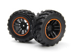 #540327 Spryte Wheels/Tires Assembled (Black/Orange)