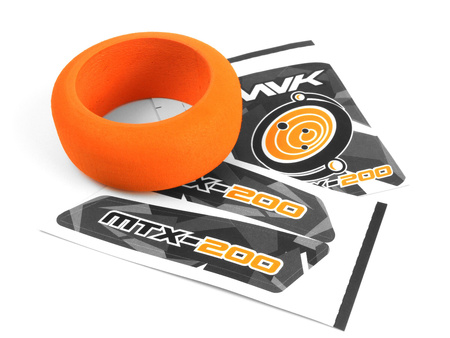 Transmitter Wheel Foam & Decals (Orange) #150553