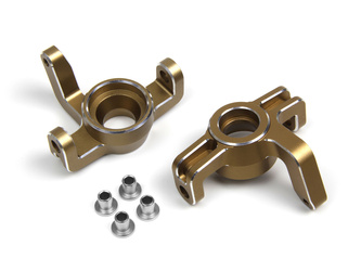 Aluminum Steering Spindle Set (Gold/Left/Right) #150484