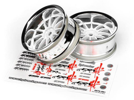 WORK XSA 02C WHEEL 26mm CHROME/WHITE (6mm OFFSET)