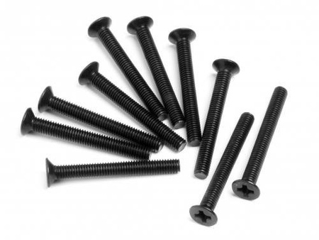 Flat Head Screw M3X26Mm (10Pcs) #Z349