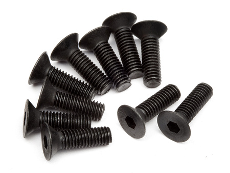 #Z083 Flat Head Screw M3X10Mm(Hex Socket/10Pcs)