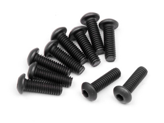 BUTTON HEAD SCREW M2.5X8MM (HEX SOCKET/10PCS) #112738