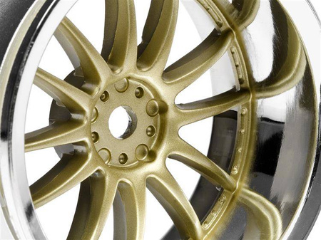 WORK XSA 02C WHEEL 26mm CHROME/GOLD (9mm OFFSET)