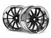 WORK XSA 02C WHEEL 26mm CHROME/BLACK (6mm OFFSET)