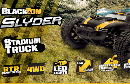 Samochód zdalnie sterowany RC #540117 Slyder ST 1/16 4WD Electric Stadium Truck - Yellow Model Auto RC