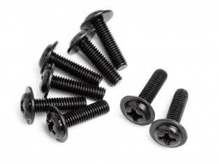 Domed Head Disc Screw M3x10 (8Pcs) #MV22126